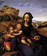 YANEZ DE LA ALMEDINA, Fernando, Madonna and Child with Infant St John